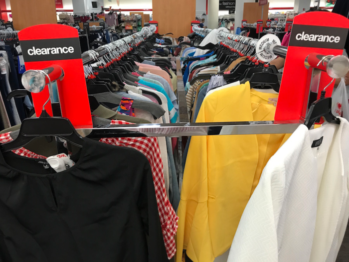 The clearance section was sprawling.