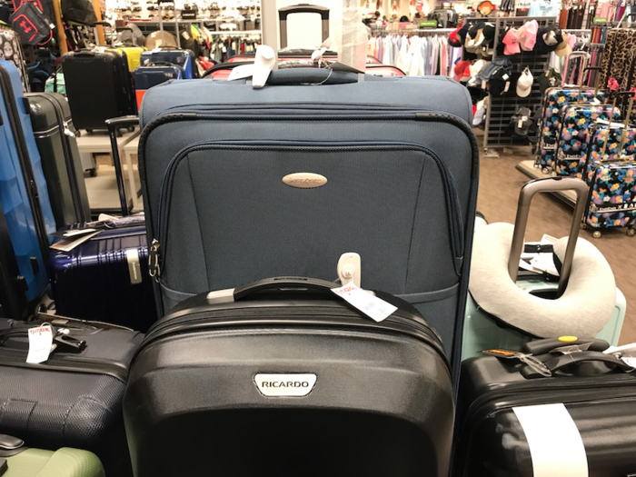 Next, we headed to TJ Maxx in Manhattan, New York. Menswear and luggage were at the entrance to the store. We instantly spotted some recognizable brands such as Samsonite and Nautica.