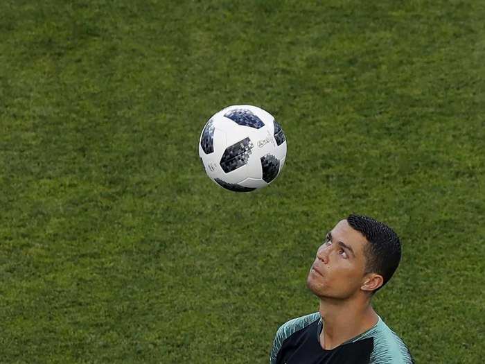 Cristiano Ronaldo during training.