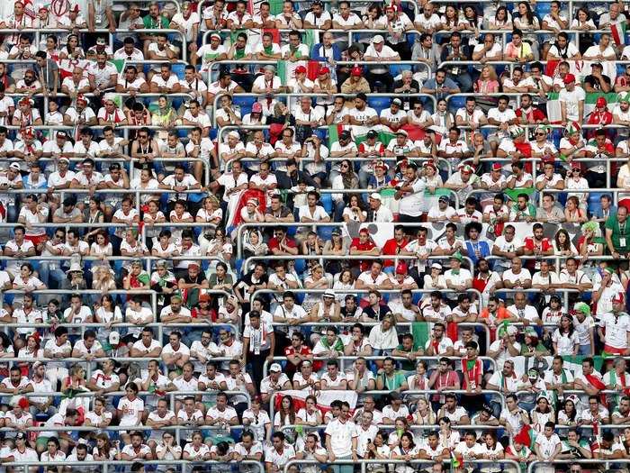 A look at the fans during the Morocco-Iran match.