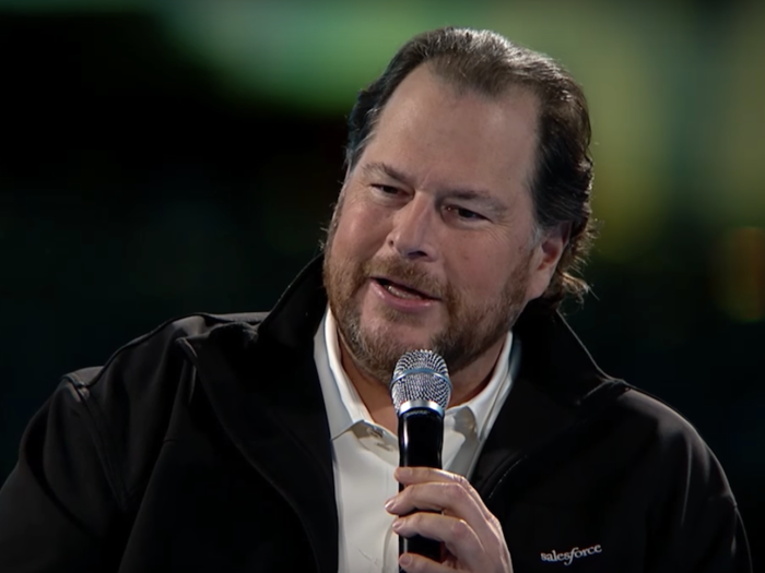 T3. Marc Benioff, Salesforce — 98%