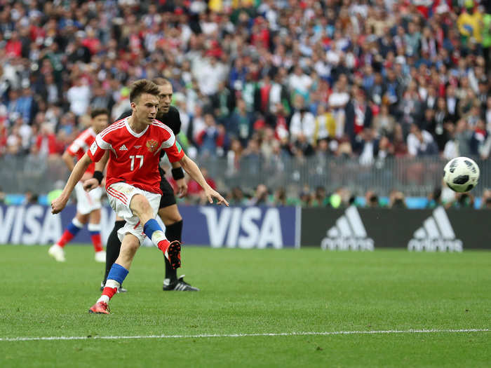 2. Russia midfielder Aleksandr Golovin — 9.8.