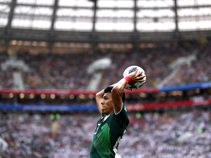 8. Mexico defender Jesús Gallardo — 8.54.