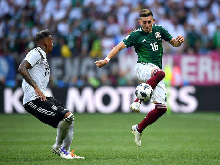 13. Mexico midfielder Héctor Herrera — 8.29.