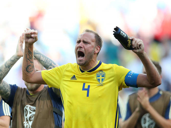 =15. Sweden defender Andreas Granqvist — 8.22.