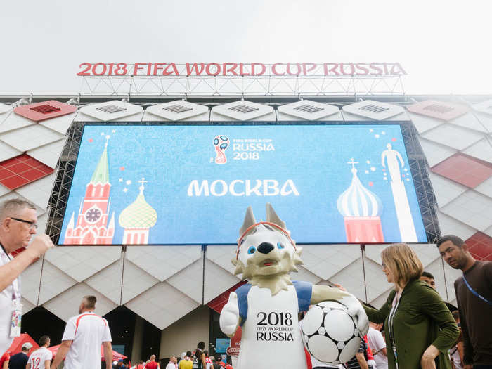 As we left the stadium, everyone took their final selfies with the World Cup signs and mascot. So, having done it, would I do it again? Definitely.