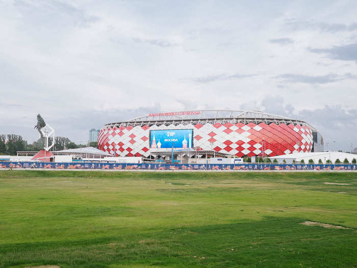 From outside the station, I got my first view of Spartak Stadium. There are 11 host cities for this year