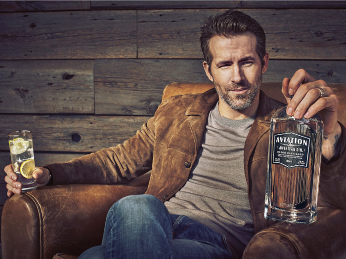 8. Ryan Reynolds, Aviation Gin — £34.75 ($45.77).