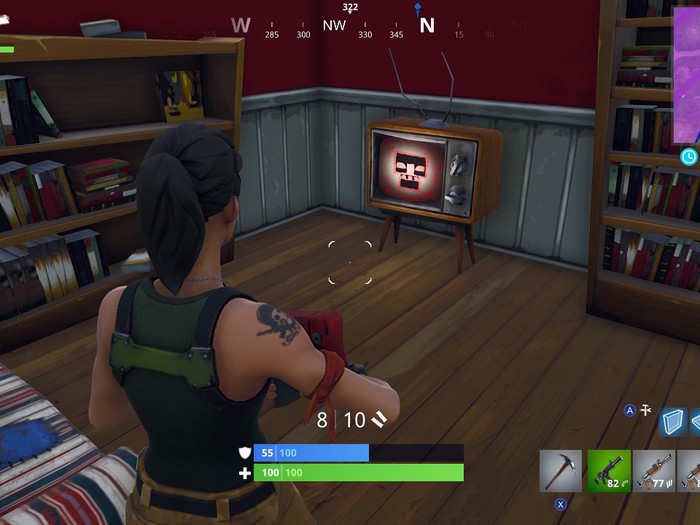 This theory is evidenced by a few images that have been broadcast on many of the TVs on the island. This one depicts an ominous-looking face ...