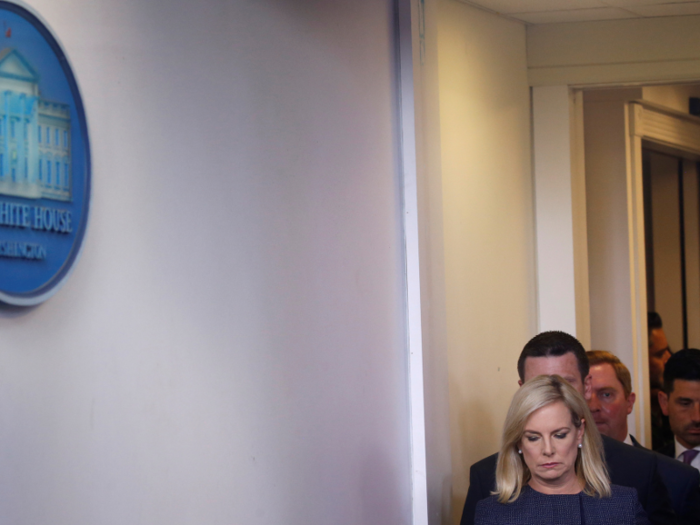 Nielsen has stood by Trump amid the strong backlash against the separation policy, often blaming Democrats for what