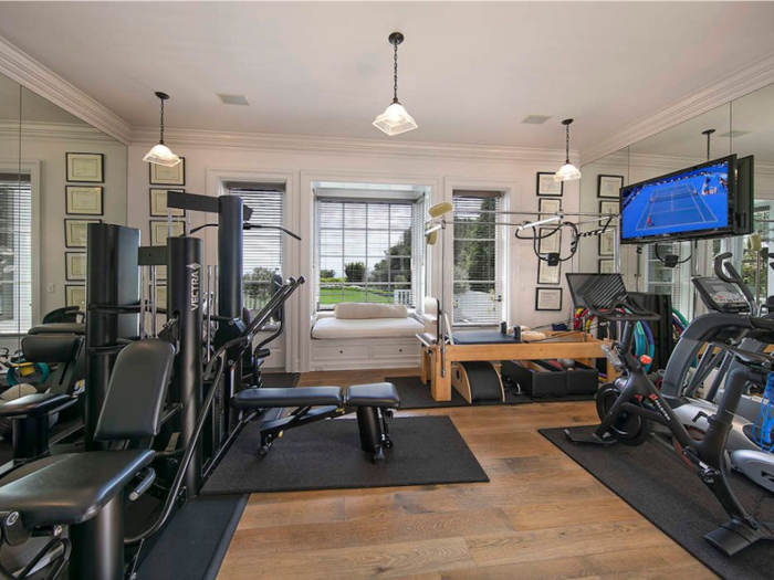 The gym is well-stocked and even has views of its own.