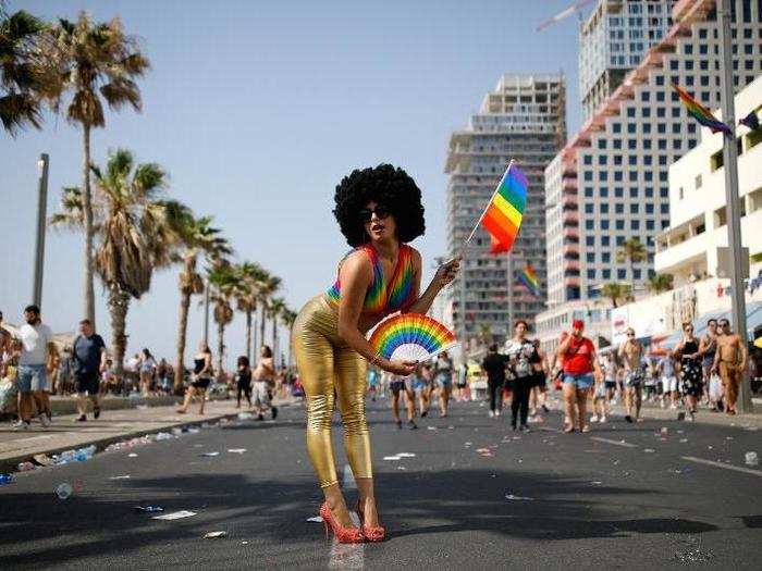 In Israel, Tel Aviv had one of its largest Pride parades yet.