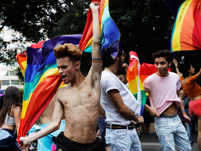 Thousands of revelers flooded the streets for Sao Paulo