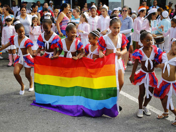 A week later, Pinar Del Rio, Cuba, held its own parade. A girls