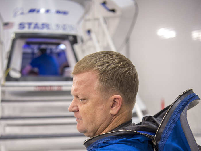 The CST-100 Starliner suit takes a different approach. "The blue suit that Boeing has, it has a zipper in the front that