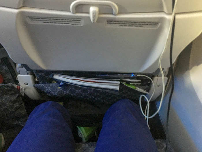 Leg room was solid, if unspectacular. Economy seats on the 767-300ER have 18.1 inches of width. I can imagine if you are tall — I am only 5-foot-7 — this could be a problem. The 30 to 32 inches of pitch isn