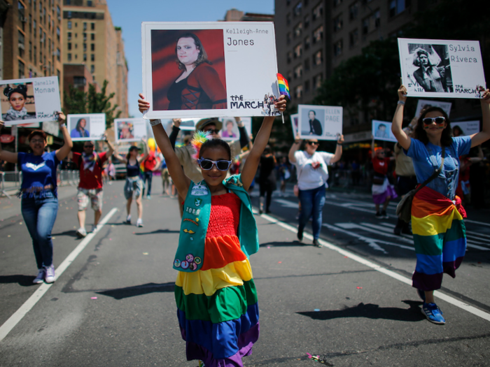 Participants honored LGBT icons and celebrities. Honorees at this year