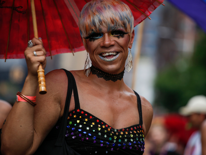 New Yorkers of all stripes processed down the parade route, which spanned more than two dozen blocks between Chelsea and Greenwich Village.