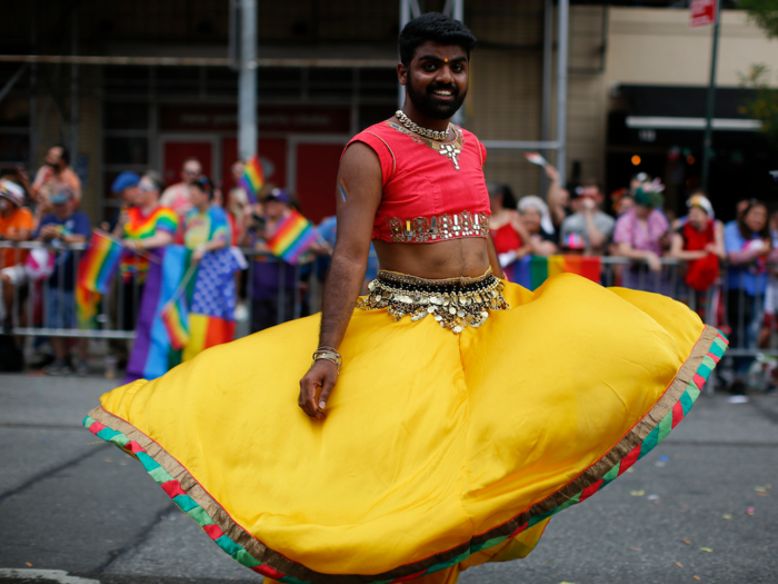 ... while others wore elaborate outfits that showcased their identities.