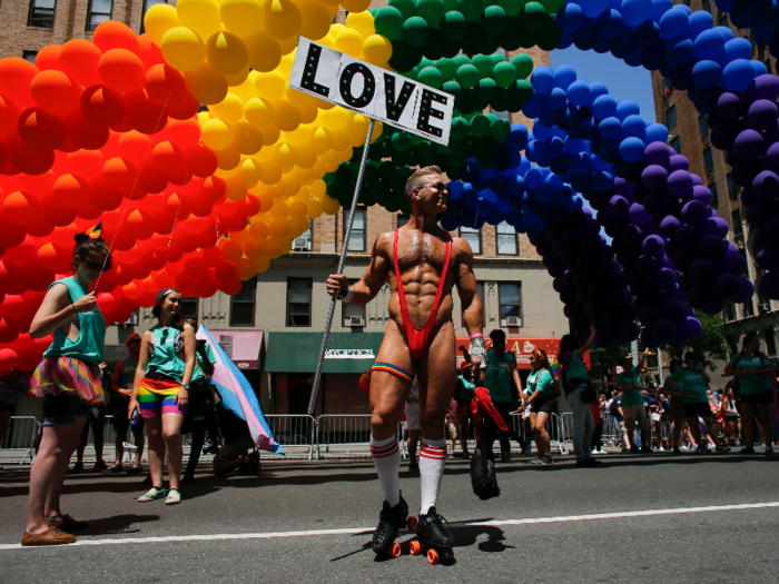 Some people came to Pride scantily-clad ...