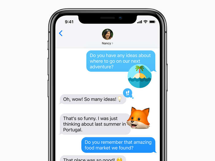 9. The messages app is becoming a lot more like Snapchat, with the ability to add filters, stickers, and other fun goodies to your iMessages and texts.