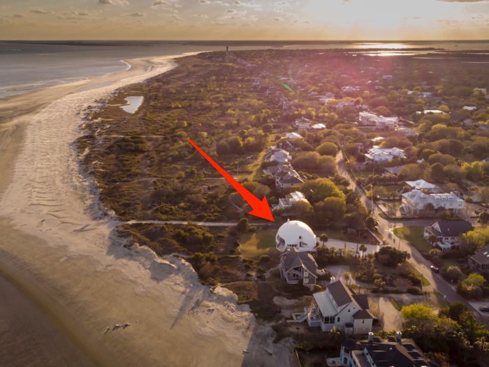 A maritime forest spans out from it before eventually breaking into the sandy South Carolina sea shore.