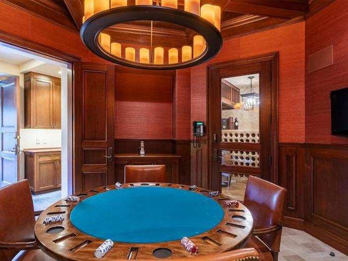 Off the game room is a poker room.