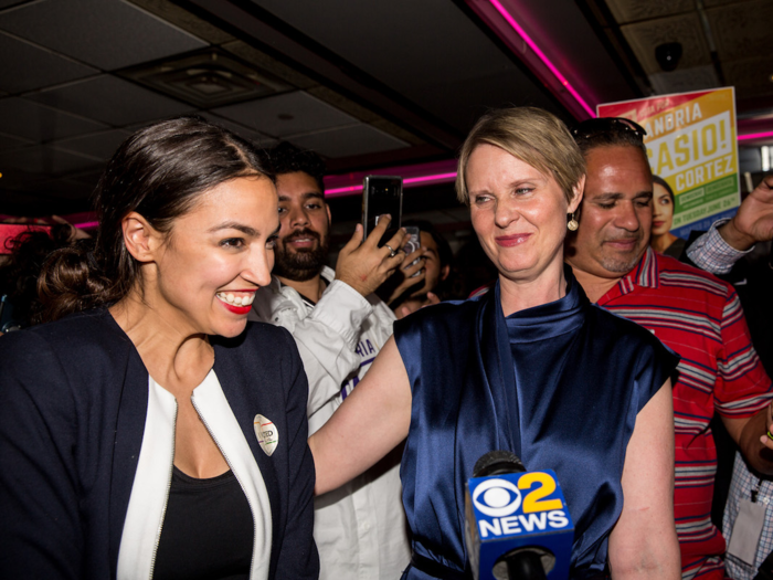 She also has the support of Cynthia Nixon, who is running for Governor of New York later this year. "Alexandria and I are joining together to take on the old boys club," Nixon said.