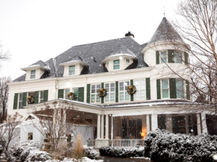 The house can be quite magical during the winter, especially when it snows.