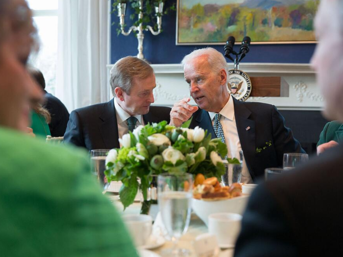 Numerous leaders and dignitaries have been to the residence over the years. In 2015, Biden hosted Ireland