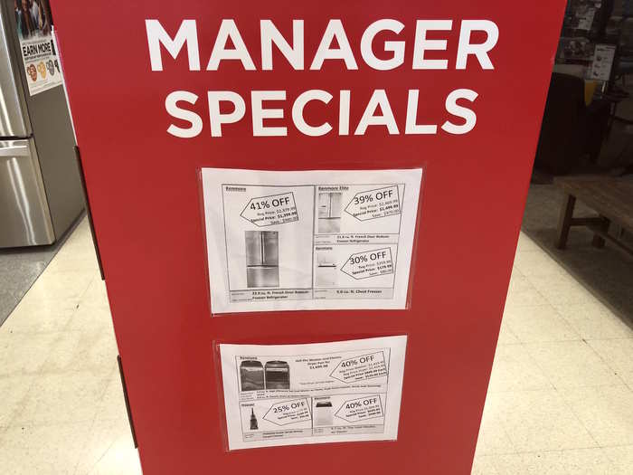 For example, these "manager specials" were printed.