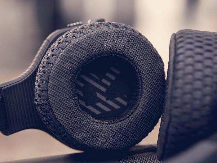 The headphones are designed to handle the "grit and grind of your workout." They