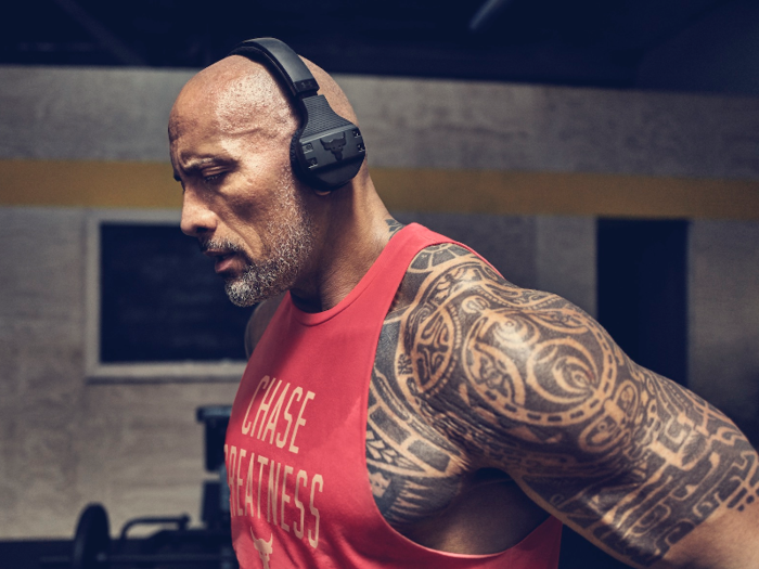 Johnson has spent two years working with Under Armour to create the headphones.
