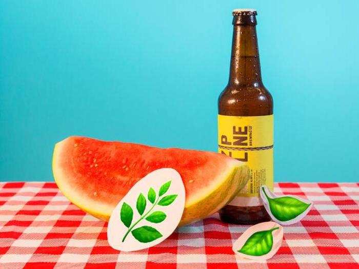 Zip Line Brewing Lemondrop Pale Ale pairs well with a mint watermelon salad, which features an interplay of fruit and herbs for a fun and refreshing summer snack.