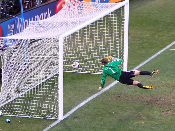 This looks like a goal, right? Wrong! It wasn