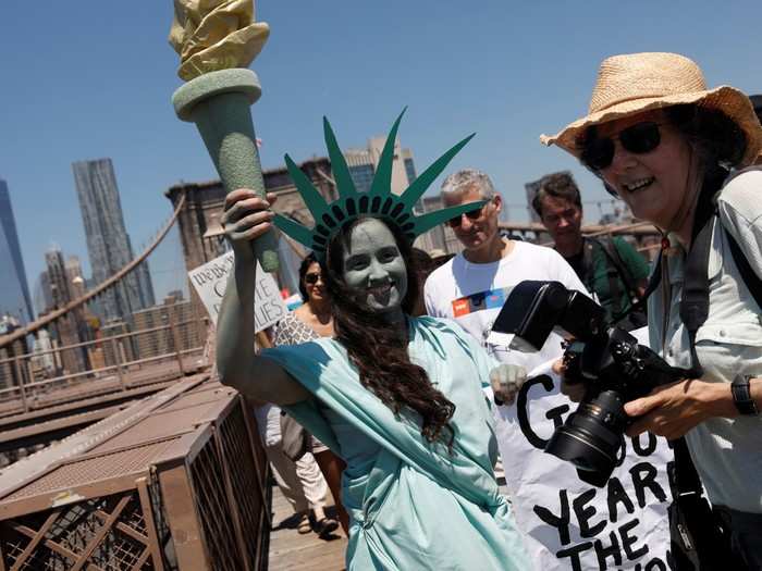 During the march, Mayor Bill de Blasio called New York City "the ultimate city of immigrants."