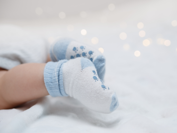 NEBRASKA: Newborn baby gripper socks