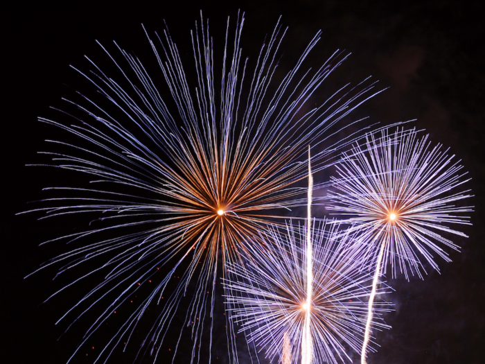 Blue hues are still the biggest challenge for fireworks makers to produce. They