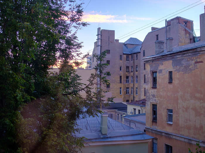 By 4 a.m., it’s light out. The sun is blocked here by the buildings outside of the apartment I was staying in, just off the banks of the river.