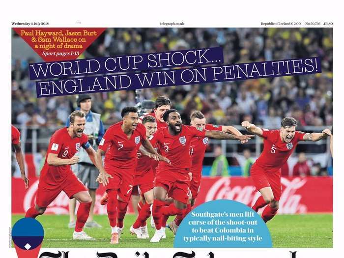 A rare exclamation mark even slipped into The Daily Telegraph