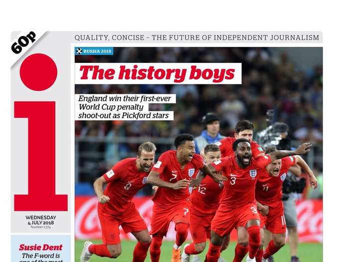 The i, meanwhile, called the England squad the "history boys."