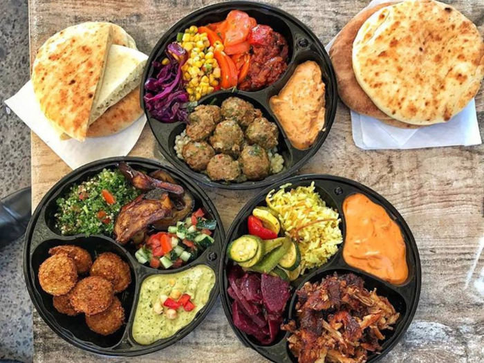 Hummus & Pita Co., another Mediterranean chain, has a huge menu with different types of hummus, pitas, platters, and bowls, with prices to rival Cava and Taïm. Prices range from $5.95 to $10.95.