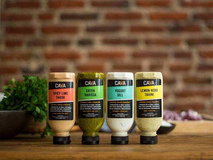 Other restaurants, like the Greek-inspired fast-casual chain Cava, package and sell their Mediterranean-inspired dips and sauces at places like Whole Foods. Cava sells traditional hummus, harissa hummus, roasted red pepper hummus, a feta cheese dip, and more.