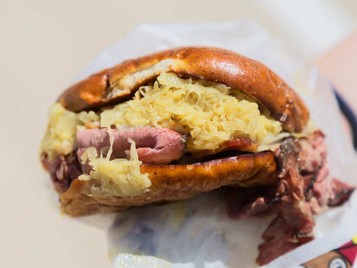 On a more decadent note is the Pastrami Reuben, a Buc-ee