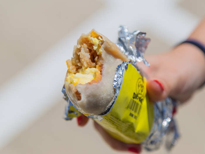 The breakfast tacos were a perfectly packaged amalgamation of cheese, potato, eggs, bacon, and beans. The foil wrapping sealed in the heat, creating a well-melded breakfast begging to be devoured — not a delicacy, but a delight.