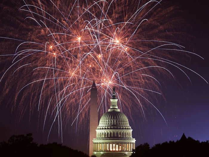 And fireworks lit the sky at the US Capitol building and the Washington Monument.