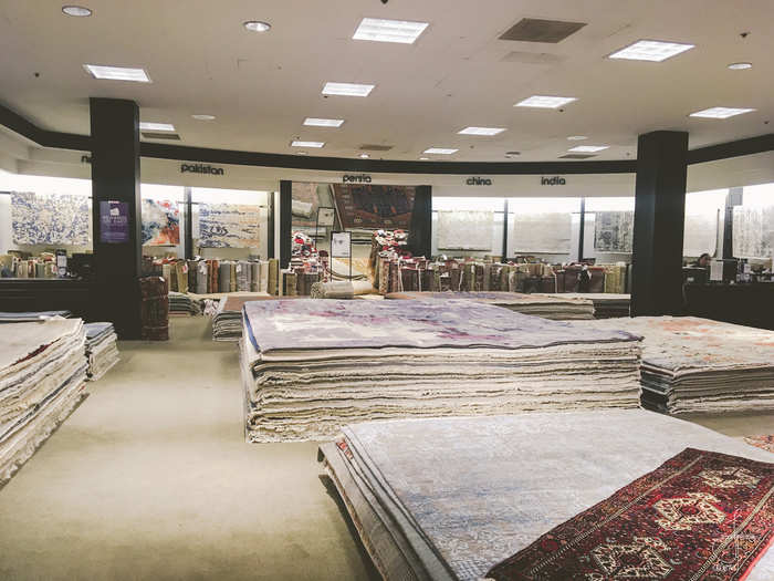 ... a room full of rugs ...