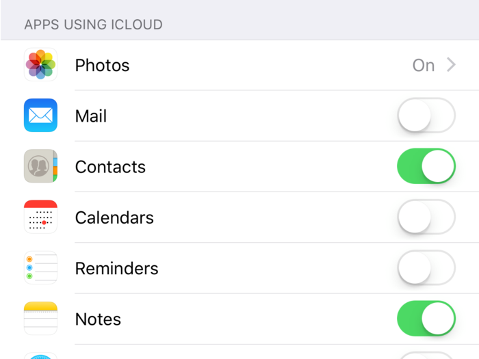 Switch on contact syncing, as shown here. Your contacts should now be imported to your iPhone.