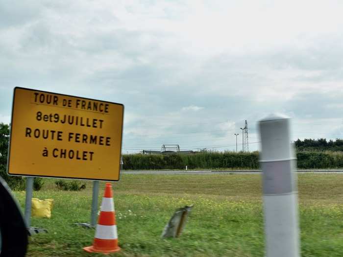 On the way there was lots of signage letting people know that roads would be closed over the weekend for race ...