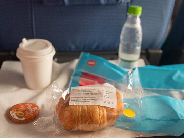 The Sapsan was far and away the best for food. Firstly, many economy-class seats come with coffee, a drink, and a sandwich.